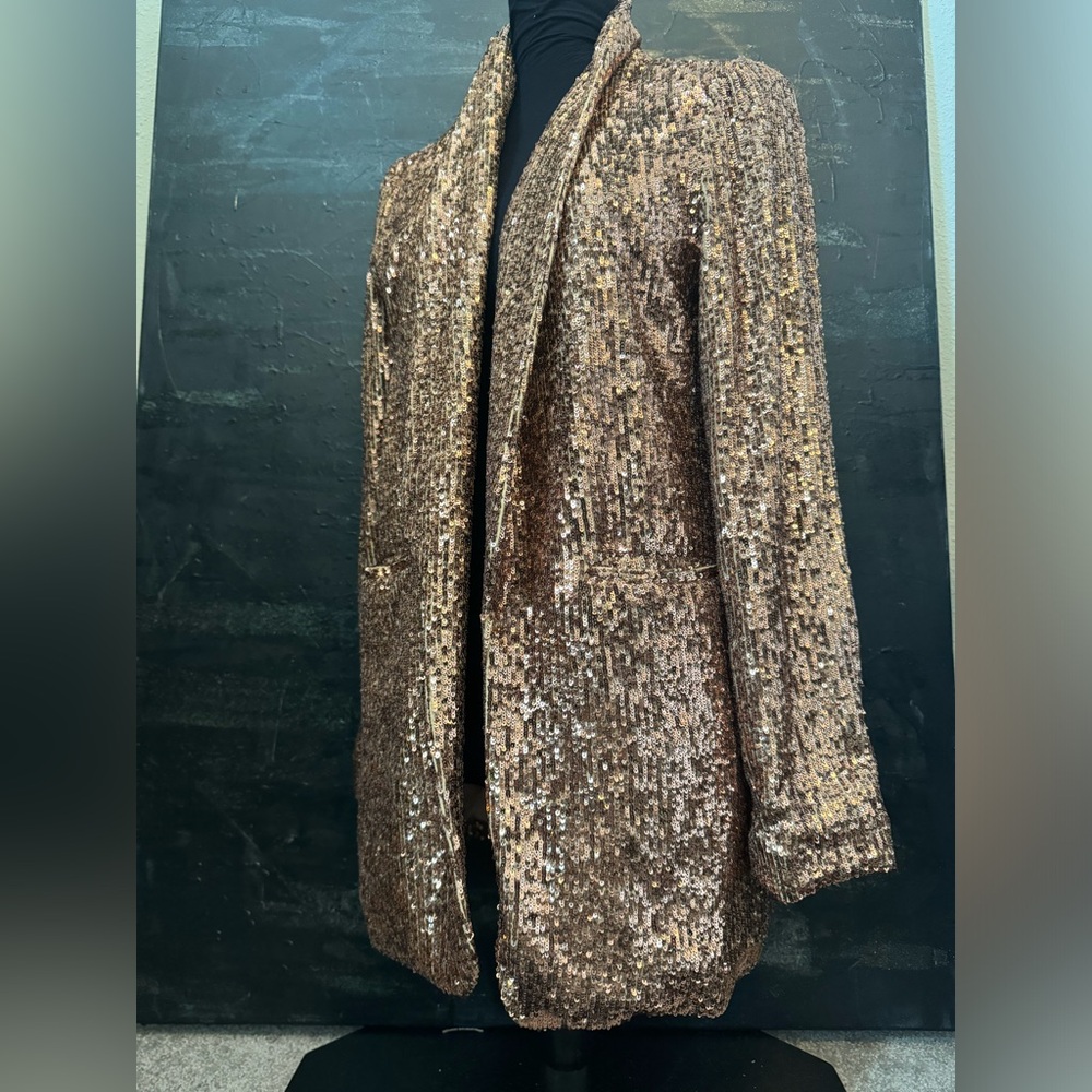 Gianni Bini Gold Sequin Blazer